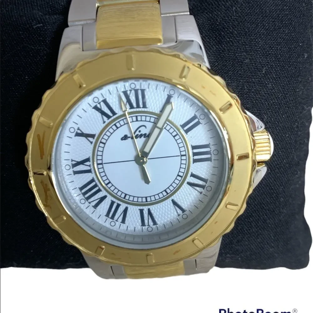 A_LINE WATCH gold, stainless steel water resistant